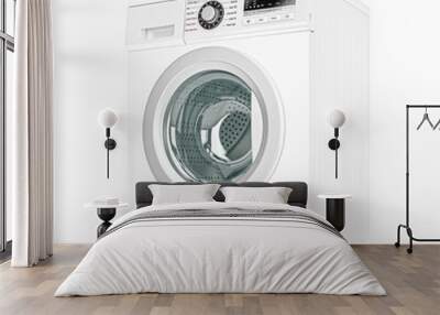 modern washing machine on a white background. Wall mural