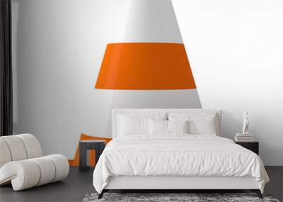 traffic cone 3d Wall mural