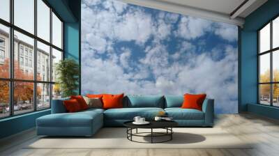 blue sky with clouds Wall mural