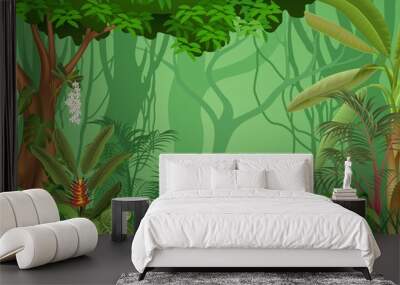 illustration of forest background Wall mural