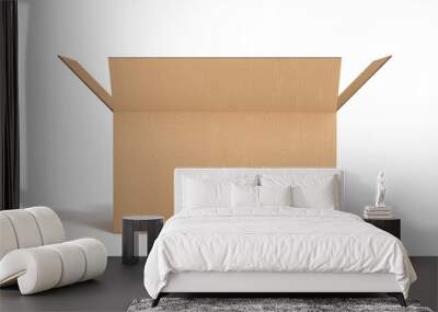 open cardboard box on white backgroaund 3d rendering Wall mural