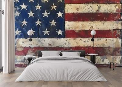 American flag. us flag Wall mural