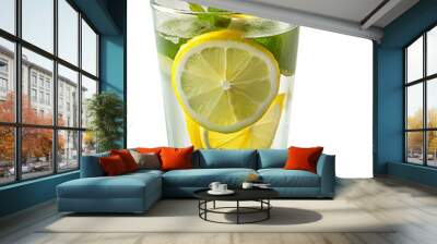 fresh water with lemon and mint Wall mural