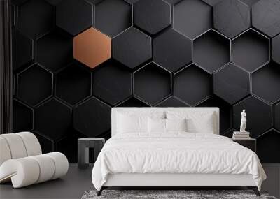 Hexagon images, hexagon background, black hexagon wallpaper, Hexagonal geometry abstract photography polygons backstage honeycomb cube design (decoration) honey photography no one wallpaper Wall mural