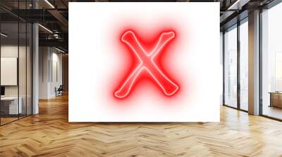 Red X PNG, Red X PNG transparent images, Glowing red neon light X wallpaper, neon light X wallpaper, Red X Transparent Wall mural