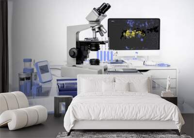 Microscopic work station Wall mural