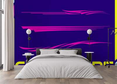 Tribal and cool Car stripe design set. Adhesive vinyl sticker designs Wall mural