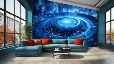 digital tecnology background Wall mural