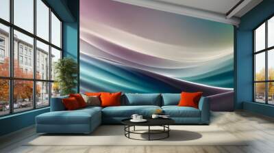 Abstract background fluid flowing wavy shape Wall mural