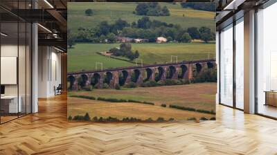 Close up of train bridge from Boseley cloud in the Peak district Wall mural