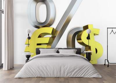 Dollar to euro exchange rate Wall mural