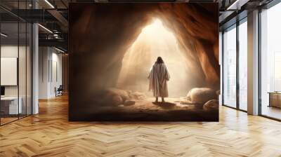 Ethereal Awakening: The Resurrection of Jesus Wall mural