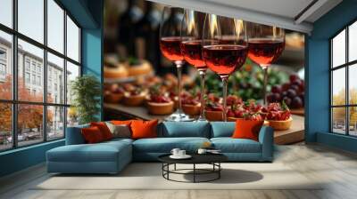 Fine Wine and Tapas Wall mural