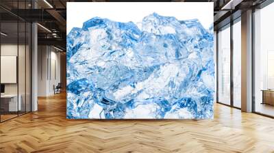 Blue and shiny ice cubes Wall mural