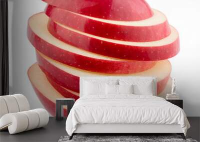 Fresh red apple isolated on white. With clipping path Wall mural