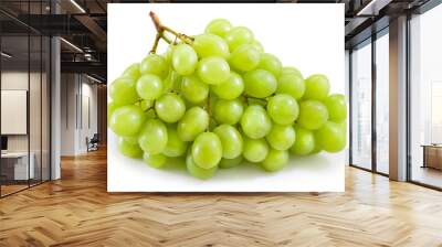 green grape isolated on white background Wall mural