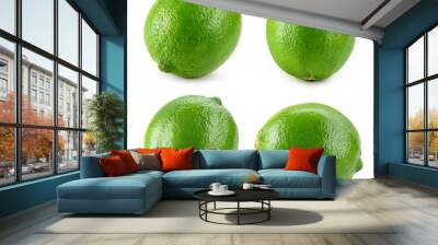 Lime. Fresh fruit isolated on white background. Collection. Wall mural