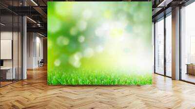 Natural green background with selective focus Wall mural