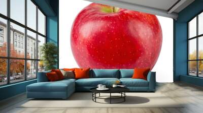 Red apple isolated on white background. Fresh raw organic fruit. Wall mural