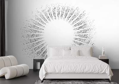 Stipple Sunburst. Effects Made from Little Dots - Halftone. EPS 10 vector file included Wall mural