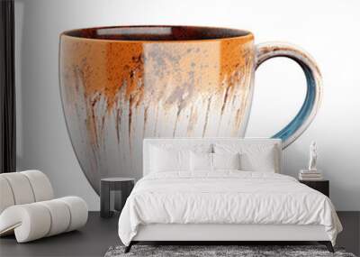 Ceramic coffee cup isolated on transparent background Wall mural