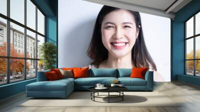 Beauty image of young Asian girl at home Wall mural