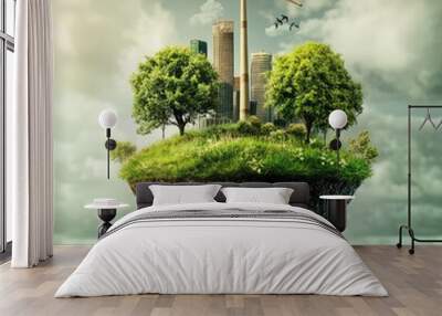 Carbon management strategies for promoting renewable energy and carbon neutrality. Wall mural