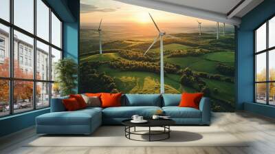 Carbon management strategies for promoting renewable energy and carbon neutrality. Wall mural