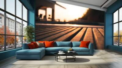 Sunrise over the pool Wall mural