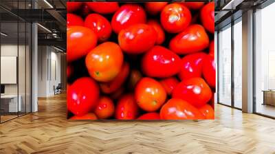 fresh and juicy red tomatoes background Wall mural