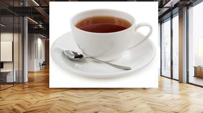 Cup of tea isolated on white background Wall mural