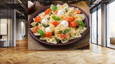 Farfalle Pasta - Caprese salad with tomato, mozzarella and basil Wall mural