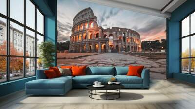 colosseum in rome at sunrise Wall mural