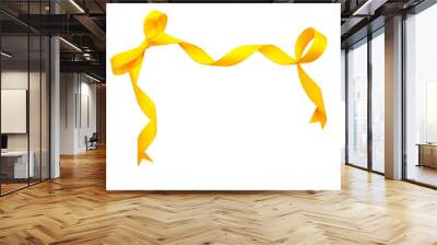 Yellow Ribbon with bow png transparent Wall mural