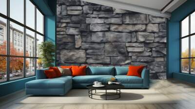 Stone grunge background rough rock wall texture Wall mural