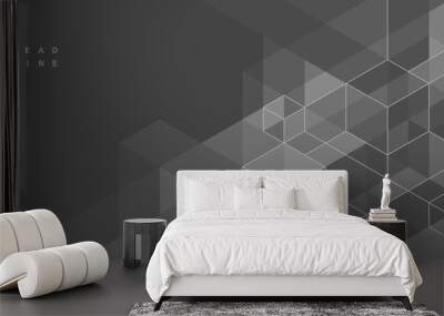 Abstract geometric technological background. Vector creative design. Wall mural