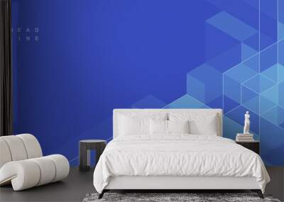 Abstract geometric technological background. Vector creative design. Wall mural