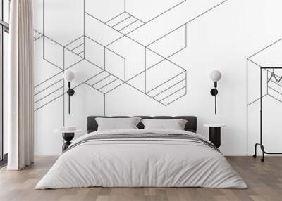 Abstract geometric technological background. Vector creative design. Wall mural