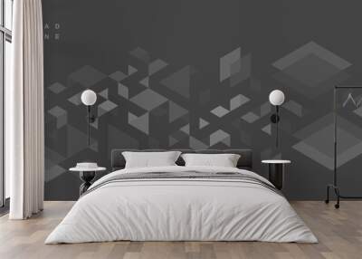 Abstract geometric technological background. Vector creative design. Wall mural