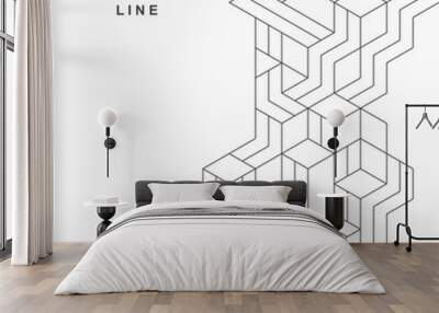 Abstract geometric technological background. Vector creative design. Wall mural