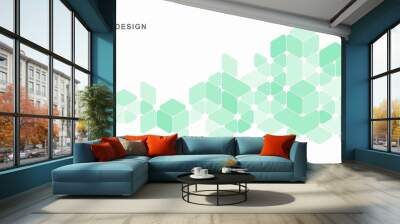 Abstract geometric technological background. Vector creative design. Wall mural