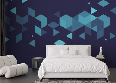 Abstract geometric technological background. Wall mural