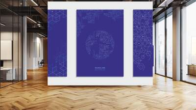 abstract geometric technological brochure, flyer. corporate identity. Wall mural