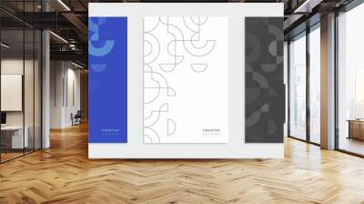 Abstract geometric technological company brochure. Vector business flyer. Wall mural