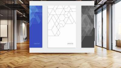 Abstract geometric technological company brochure. Vector business flyer. Wall mural