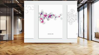 Abstract geometric technological flyer, brochure, corporate identity. Wall mural