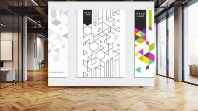 Abstract geometric technological flyer, brochure, corporate identity. Wall mural