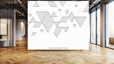 Geometric abstract background in style line art. Wall mural