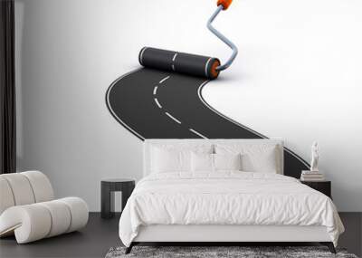 painting road Wall mural