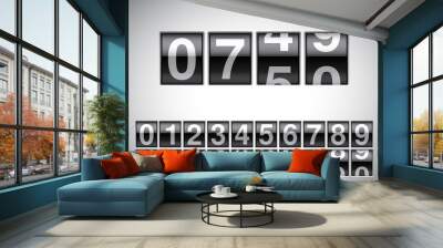 Counter with all numbers. Wall mural